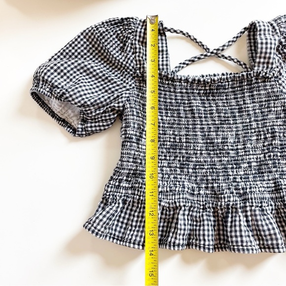 • Nordstrom Gingham Peasant Top • 10/12 - Picture 5 of 5